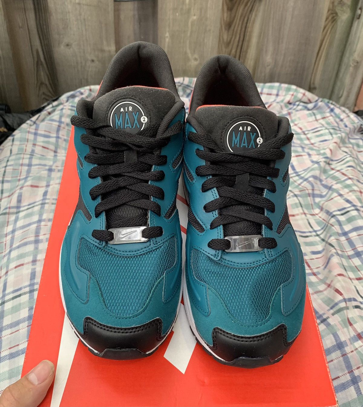 Nike Air Max 2 Light Black/Teal Size US 9 / EU 42 - 2 Thumbnail