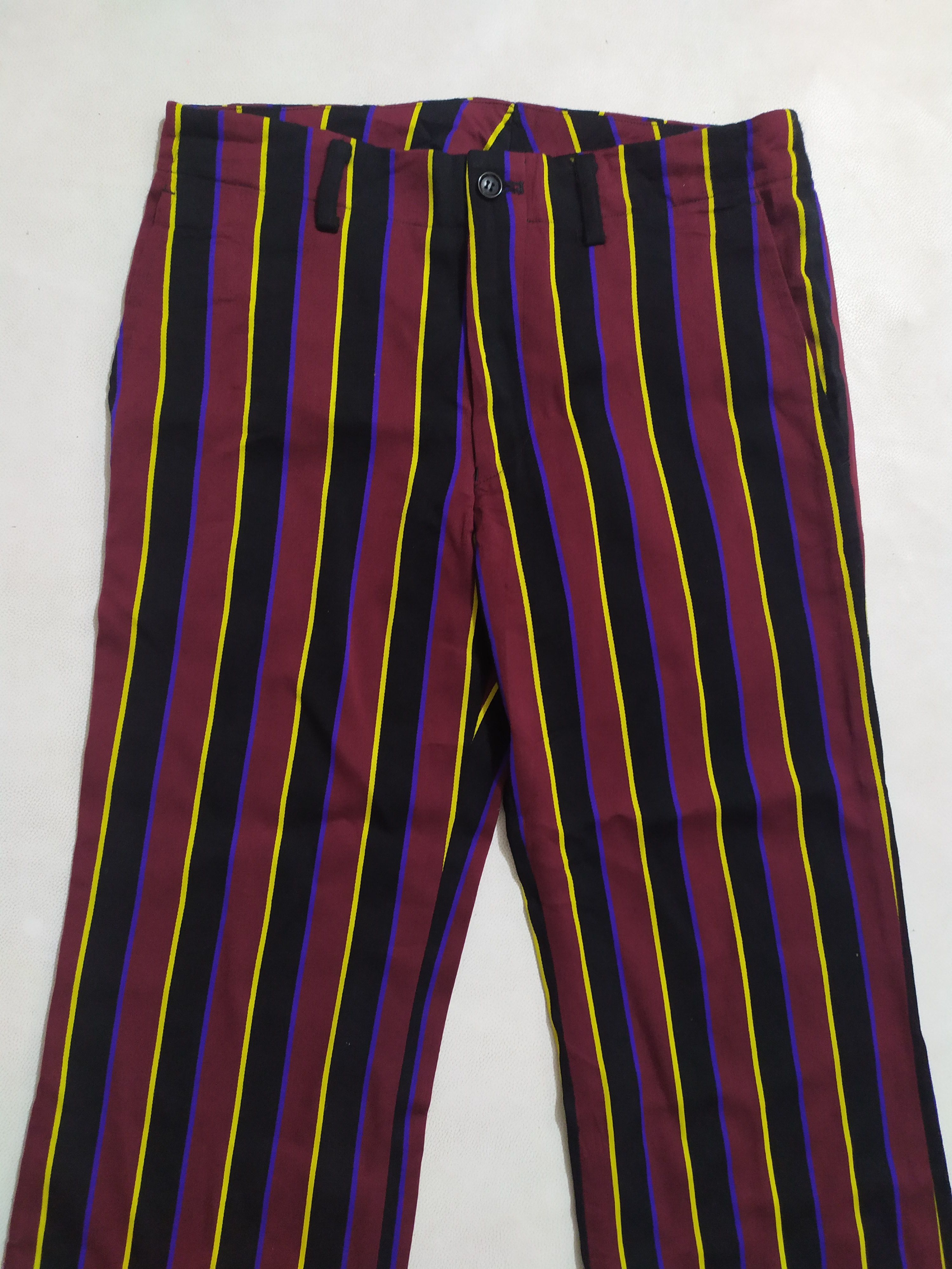 Comme des Garcons 🔥Comme Des Garcons Tricot AD2004 Stripe Cropped Pants Size 29" - 2 Thumbnail