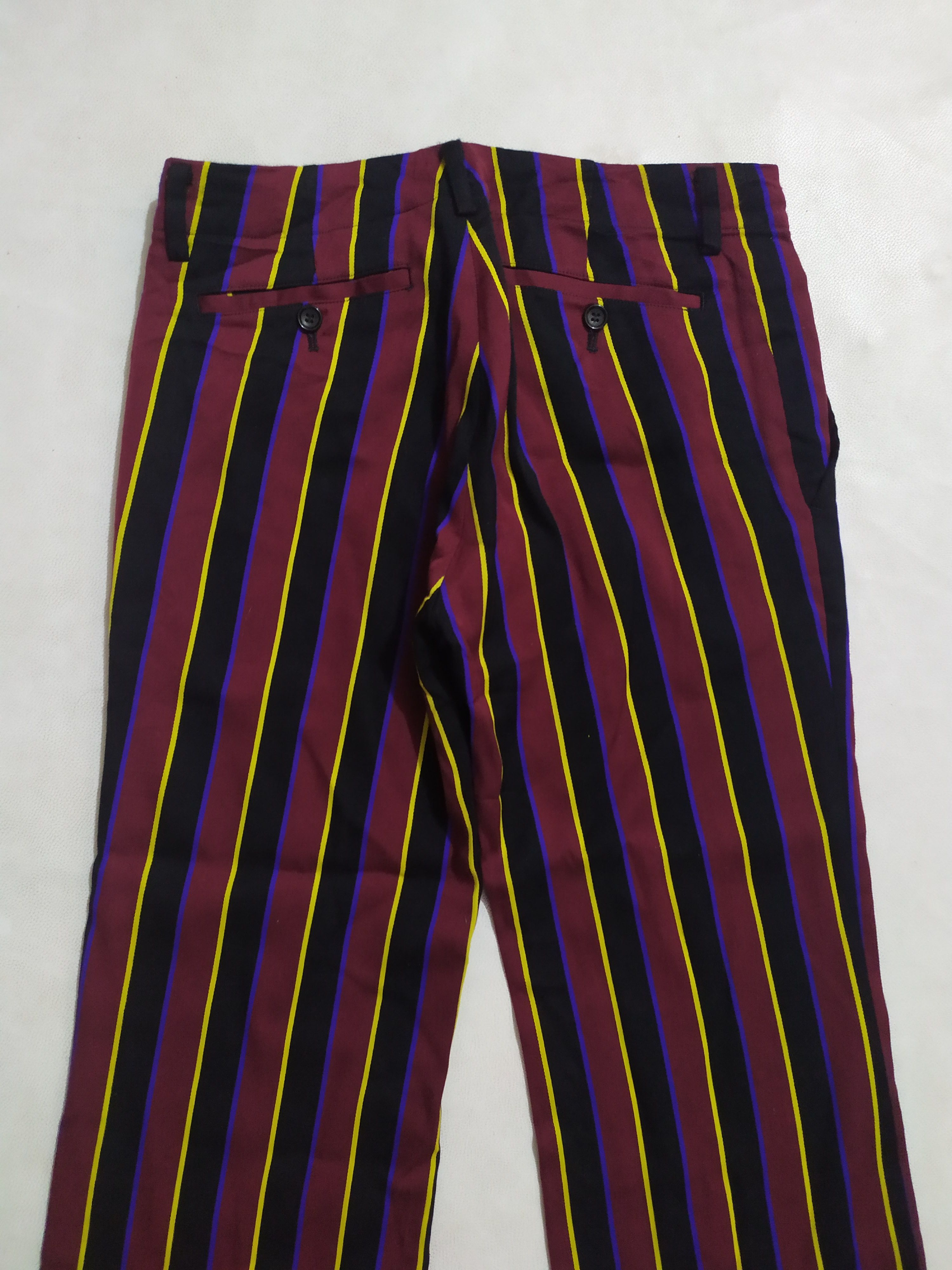 Comme des Garcons 🔥Comme Des Garcons Tricot AD2004 Stripe Cropped Pants Size 29" - 5 Thumbnail