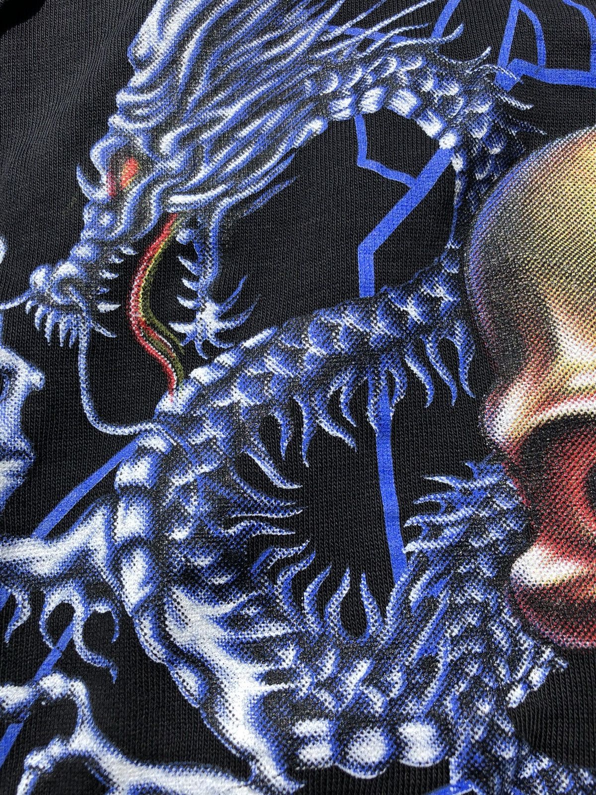 Band Tees Vintage 90s Skull Bones Dragon Black Tee (Harley Davidson) Size US XL / EU 56 / 4 - 5 Thumbnail
