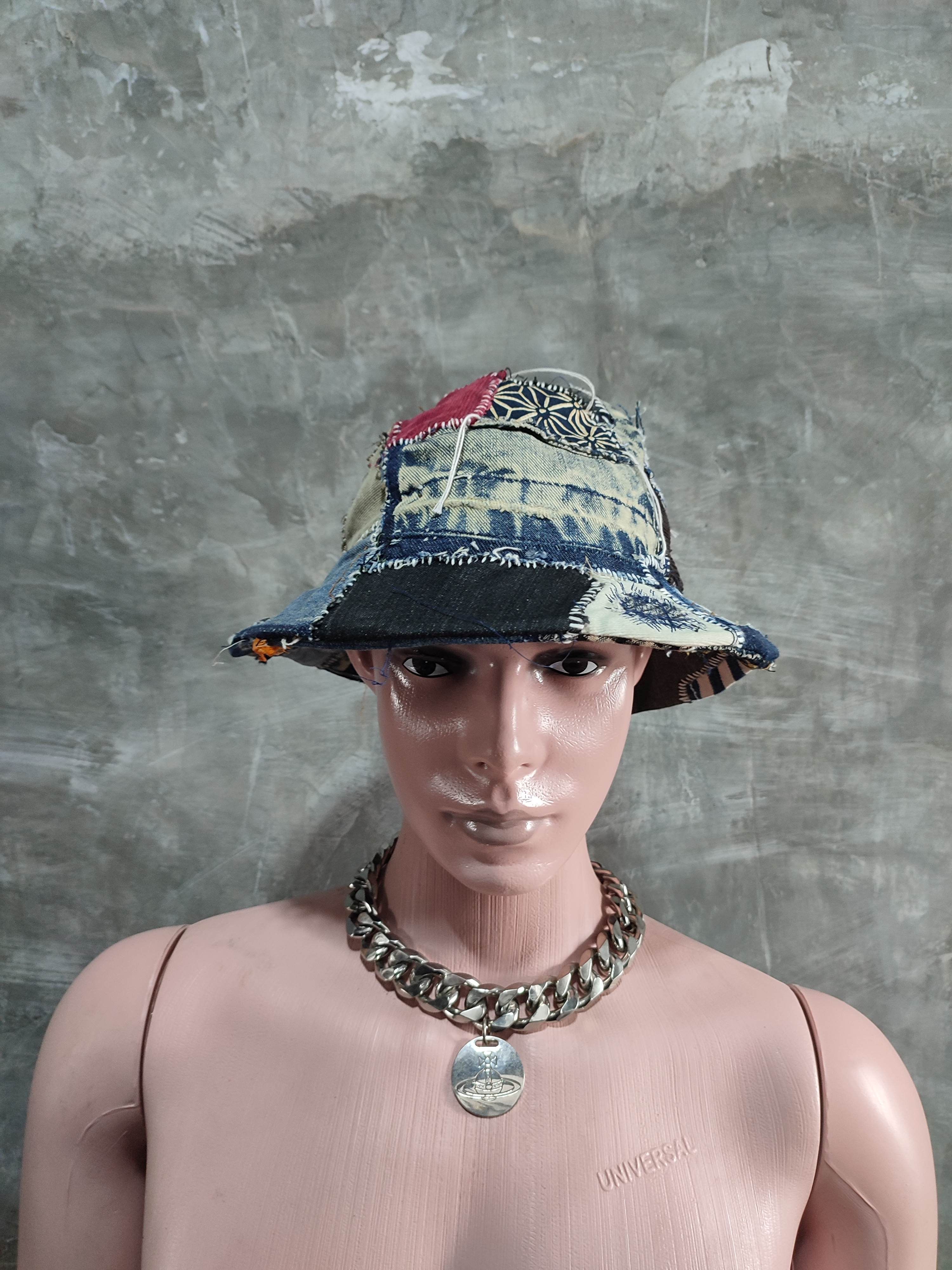 Other 🔥Custom made Patchwork Bucket Hats scrap denim Size ONE SIZE - 1 Thumbnail