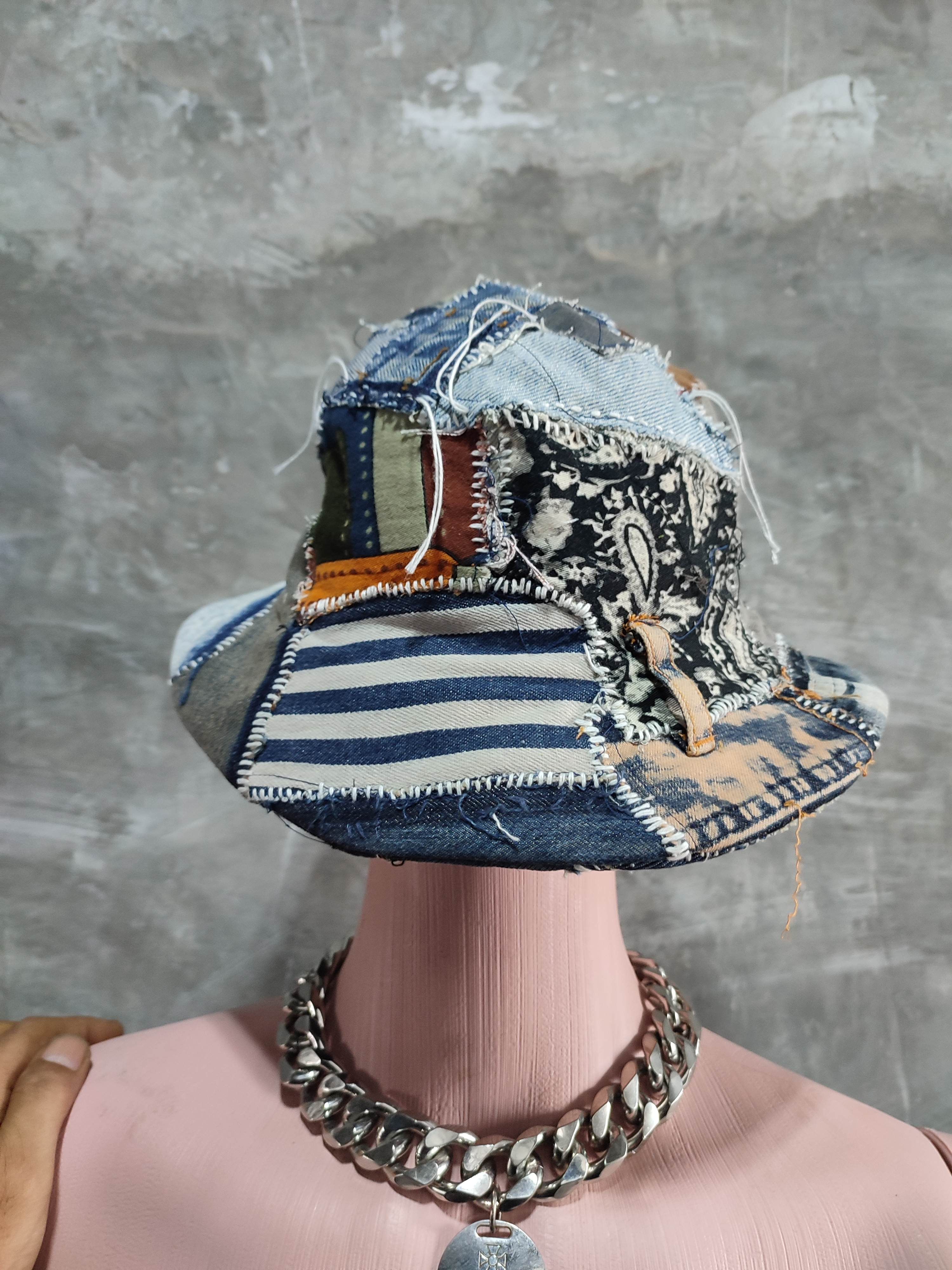 Other 🔥Custom made Patchwork Bucket Hats scrap denim Size ONE SIZE - 4 Thumbnail