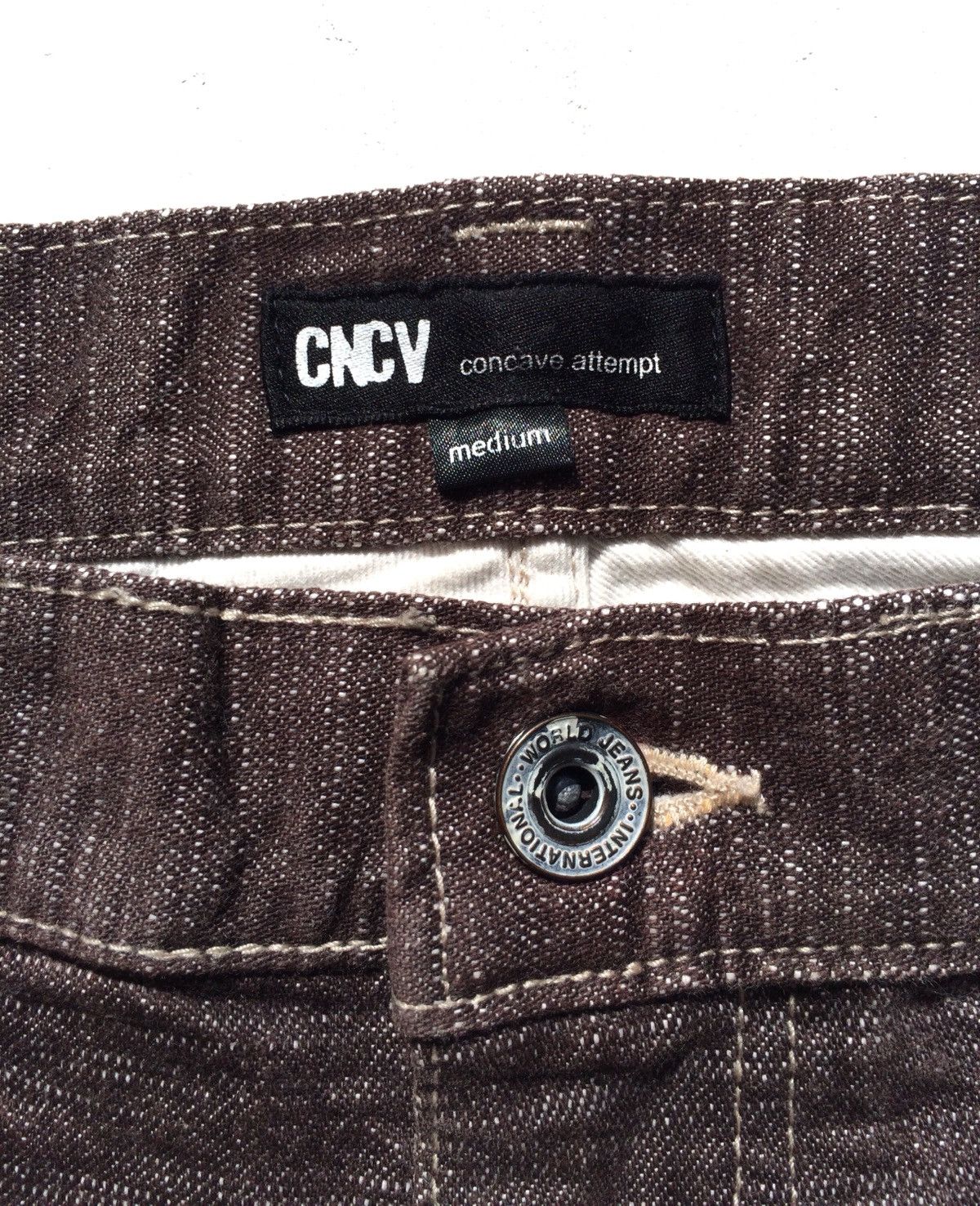 Designer × Japanese Brand Patchwork Design Concave Attempt Made In Japan Denim Pant Size US 35 - 4 Thumbnail