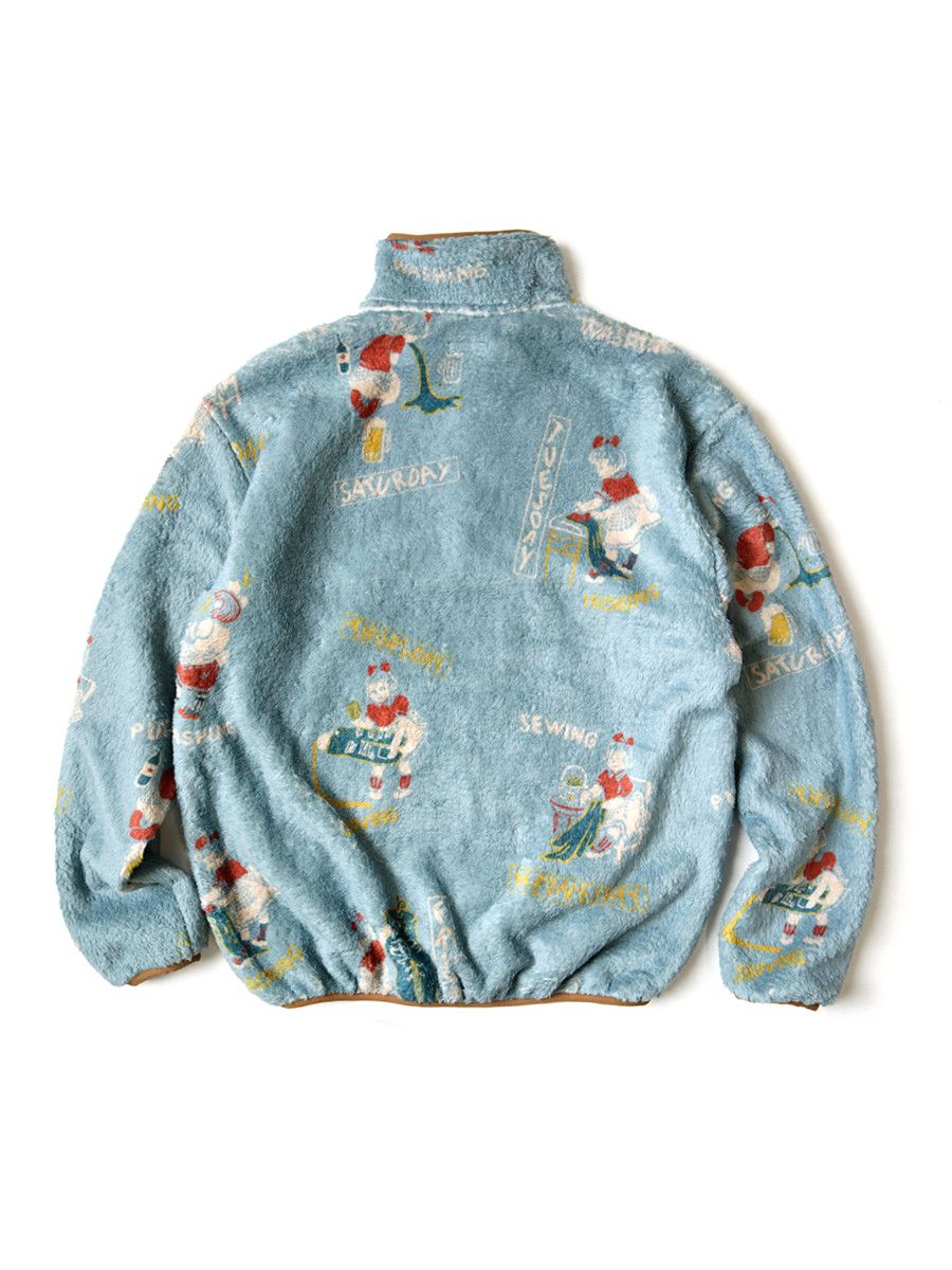 Kapital Kapital Kountry Calendar Pattern Fleeced Snap Jacket Size US XL / EU 56 / 4 - 2 Thumbnail