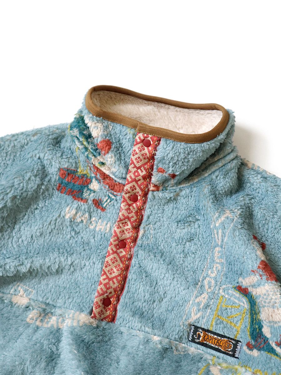 Kapital Kapital Kountry Calendar Pattern Fleeced Snap Jacket Size US XL / EU 56 / 4 - 3 Thumbnail