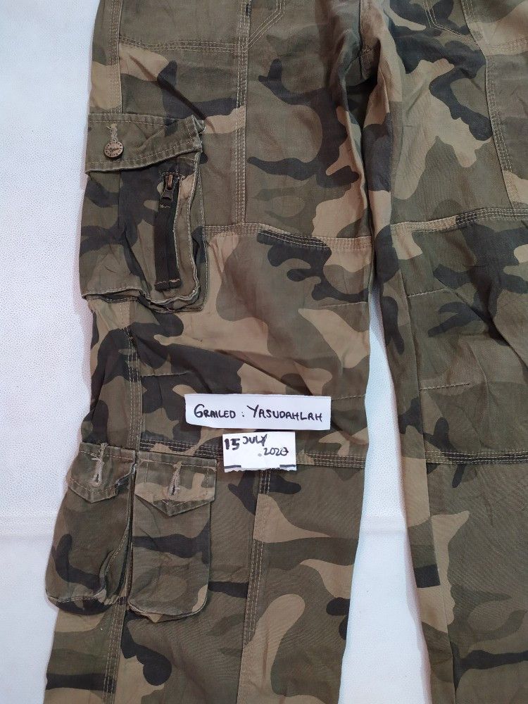Japanese Brand 🔥JUNBEIKU Cargo Multipocket Tactical Military Camo Pants Size US 29 - 2 Thumbnail