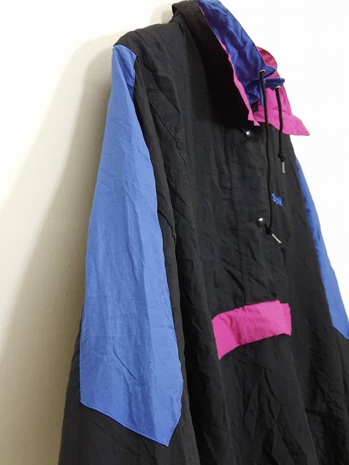 Reebok × Vintage Vintage REEBOK Kangaroo Pocket 90's Hooded Windbreaker Size US L / EU 52-54 / 3 - 9 Thumbnail