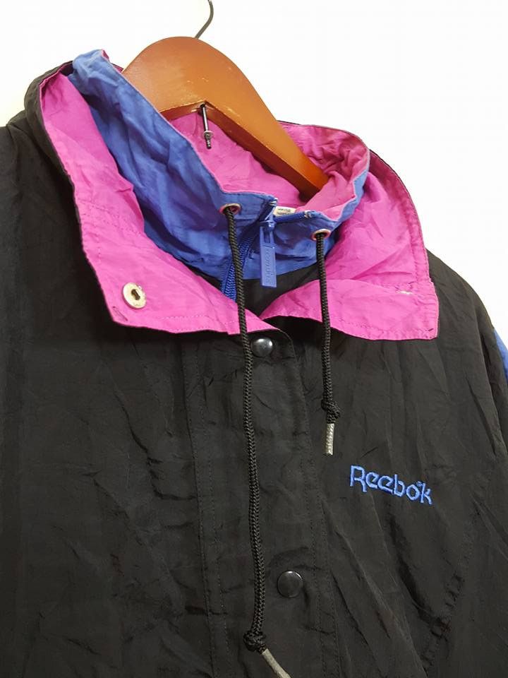Reebok × Vintage Vintage REEBOK Kangaroo Pocket 90's Hooded Windbreaker Size US L / EU 52-54 / 3 - 5 Thumbnail