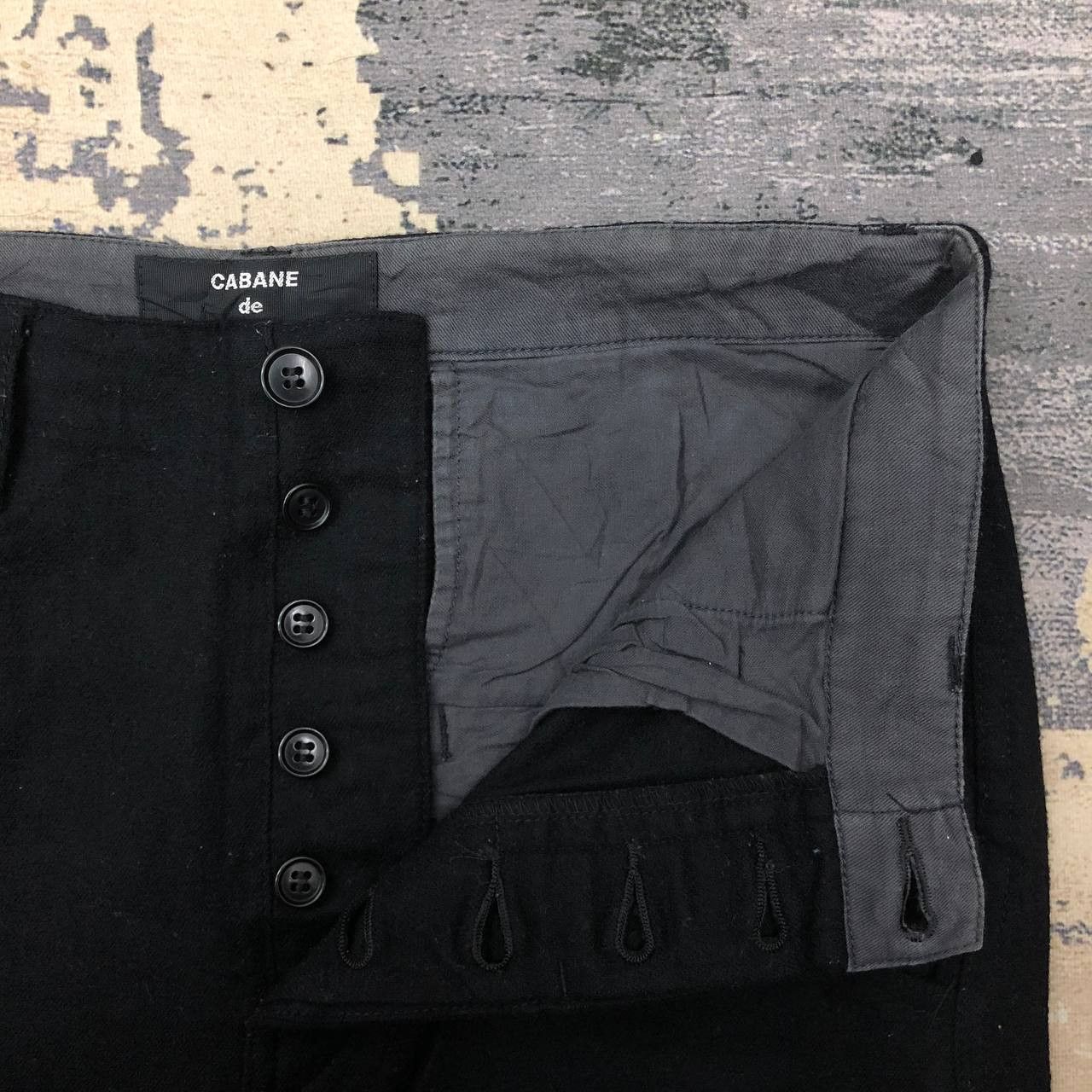 CABANE de ZUCCa × Issey Miyake P503 CABANA DE ZUCCA WOOL PANTS Size US 31 - 6 Thumbnail
