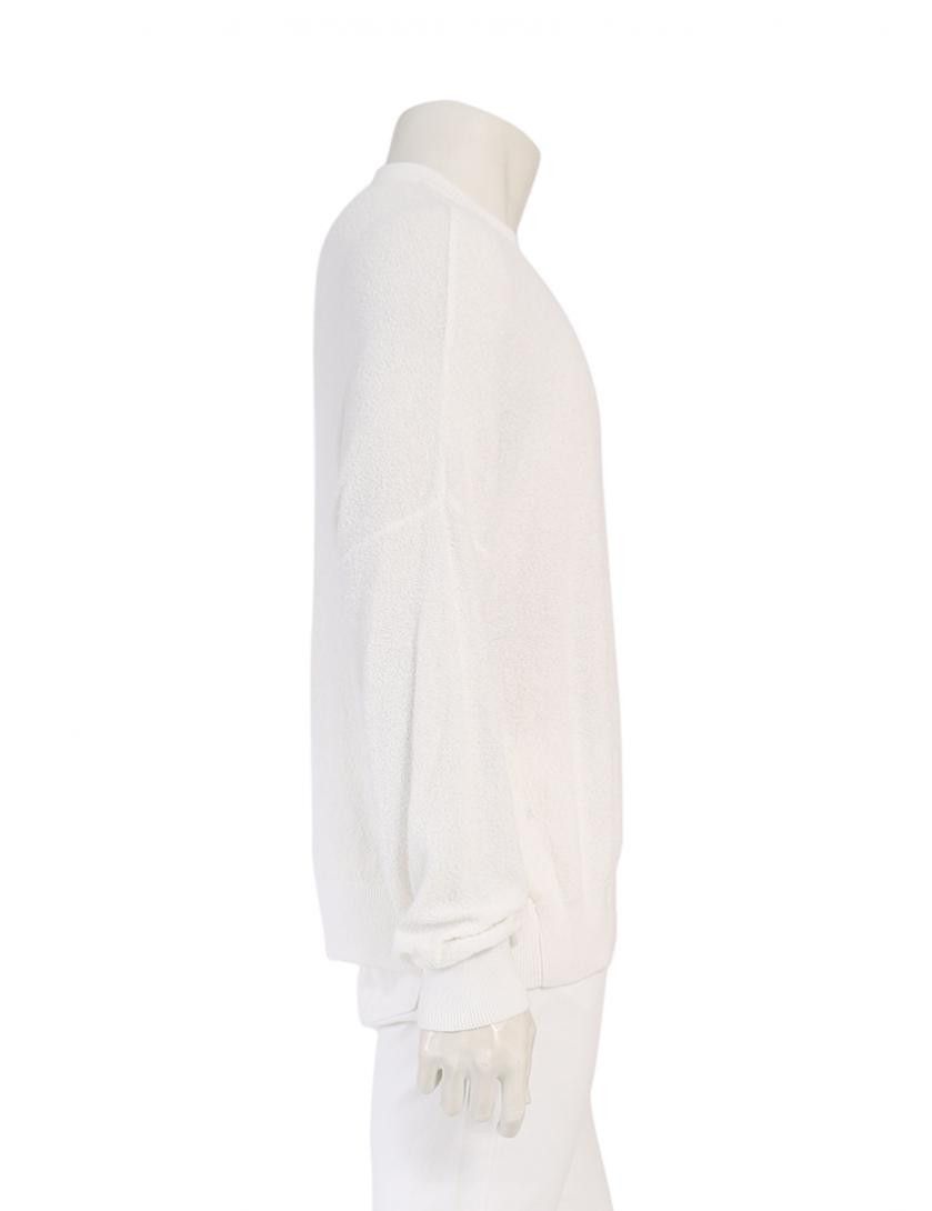 AMI AMI 2017SS Knit Ivory Emblem Crew Neck Oversized Sweater Size US L / EU 52-54 / 3 - 3 Thumbnail