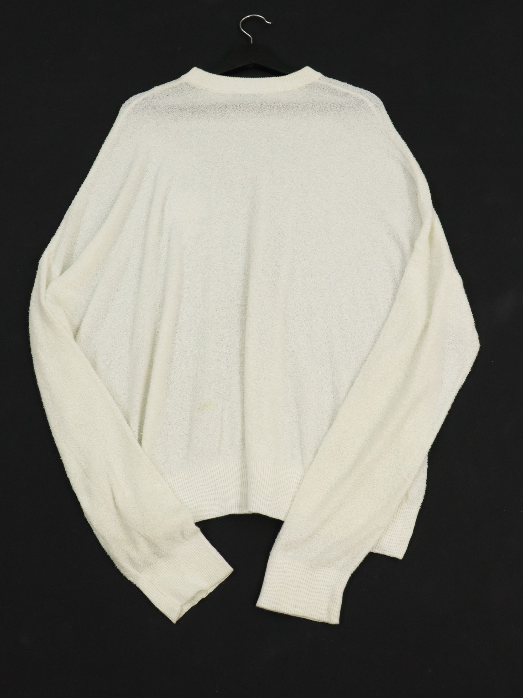 AMI AMI 2017SS Knit Ivory Emblem Crew Neck Oversized Sweater Size US L / EU 52-54 / 3 - 7 Thumbnail