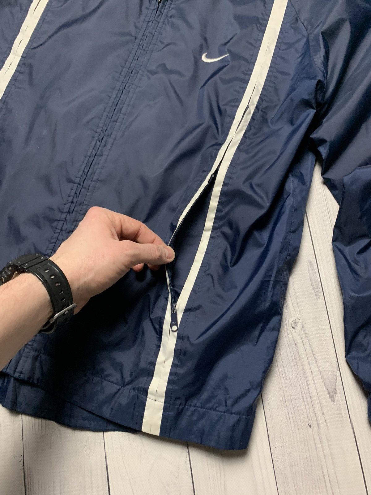 Nike × Vintage Vintage Nike Track jacket logo drill size S Size US S / EU 44-46 / 1 - 4 Thumbnail
