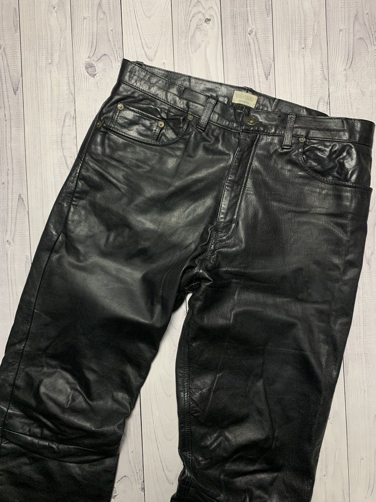 Leather × Vintage Vintage leather pants size 34 Size US 34 / EU 50 - 3 Thumbnail