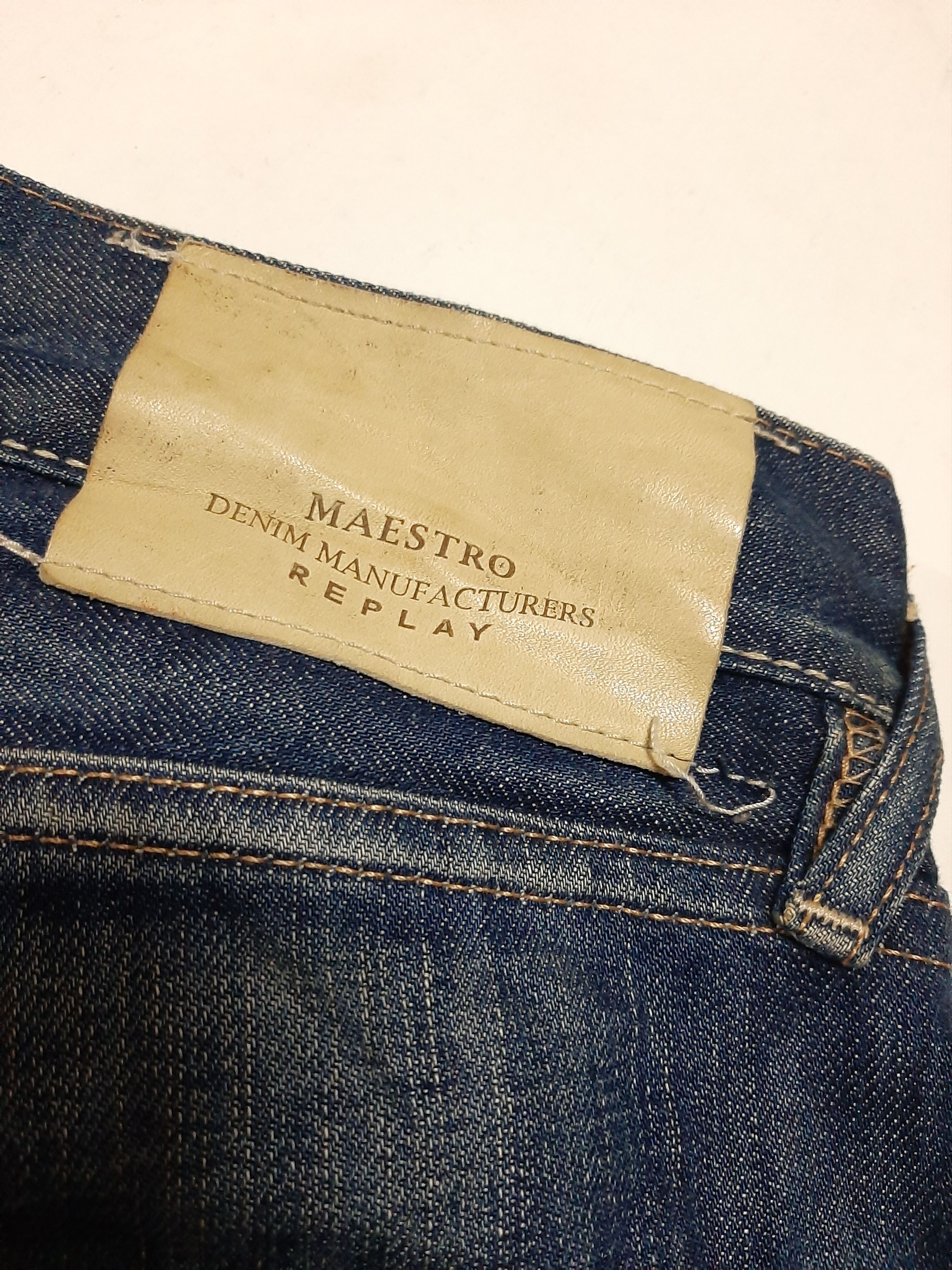 Designer × Replay VINTAGE MAESTRO X REPLAY DISTRESSED DENIM Size US 32 / EU 48 - 15 Thumbnail