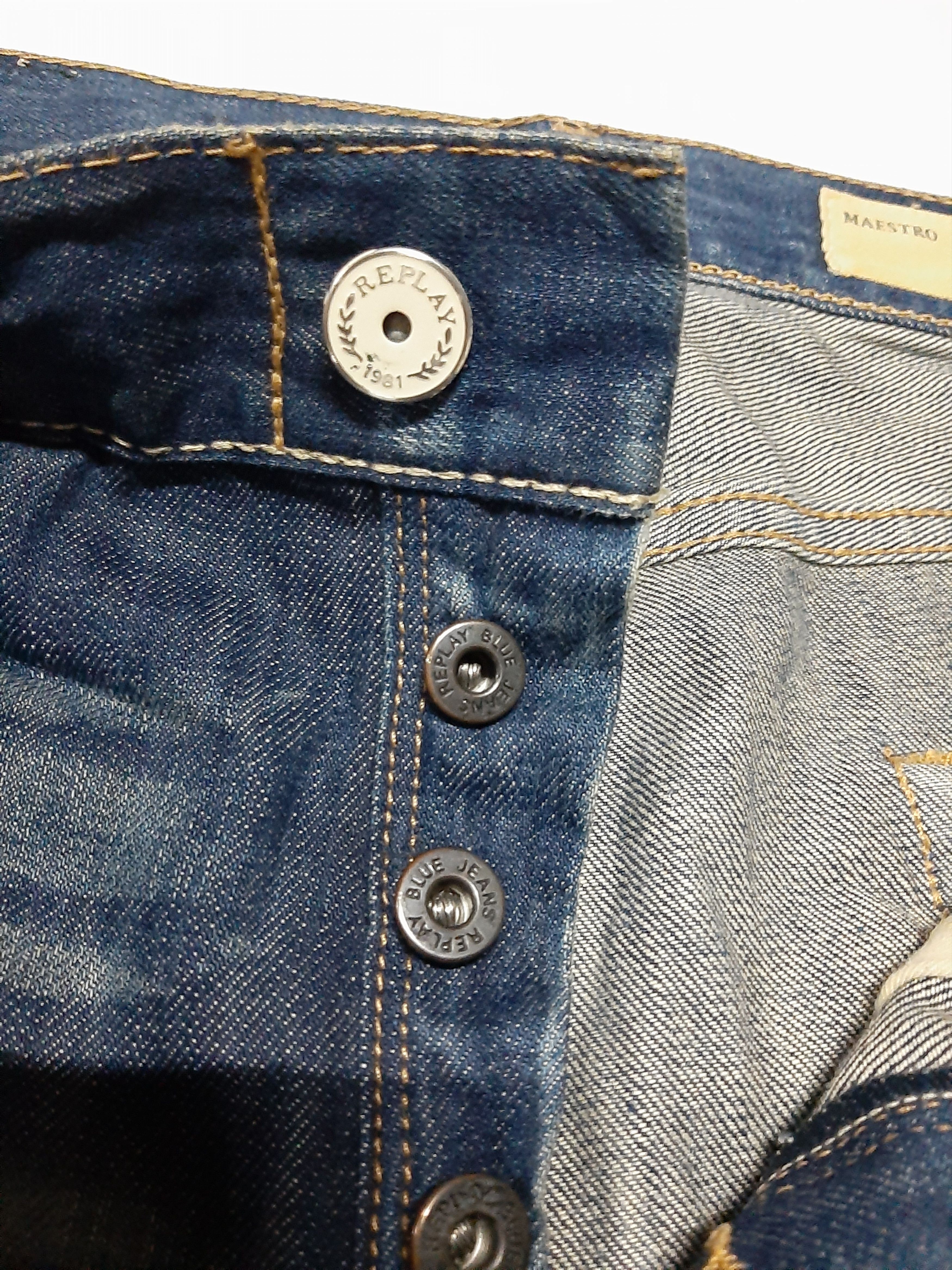 Designer × Replay VINTAGE MAESTRO X REPLAY DISTRESSED DENIM Size US 32 / EU 48 - 10 Thumbnail