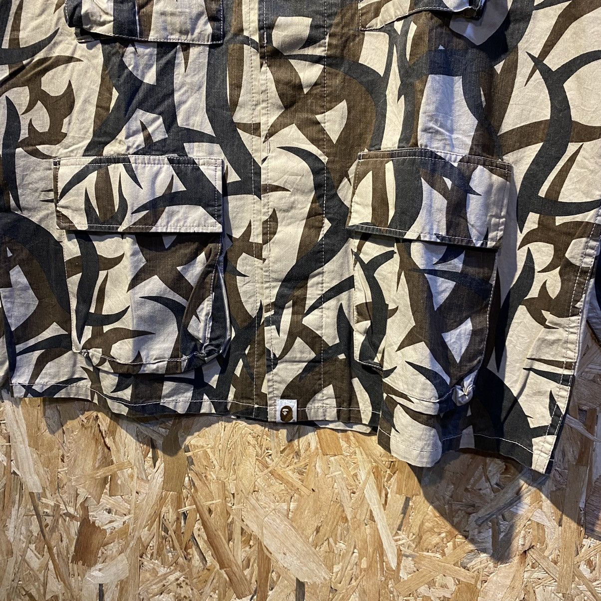 Bape × Vintage VINTAGE Bape Multi Pocket Tribal Camo Work Military Shirt Size US L / EU 52-54 / 3 - 5 Thumbnail