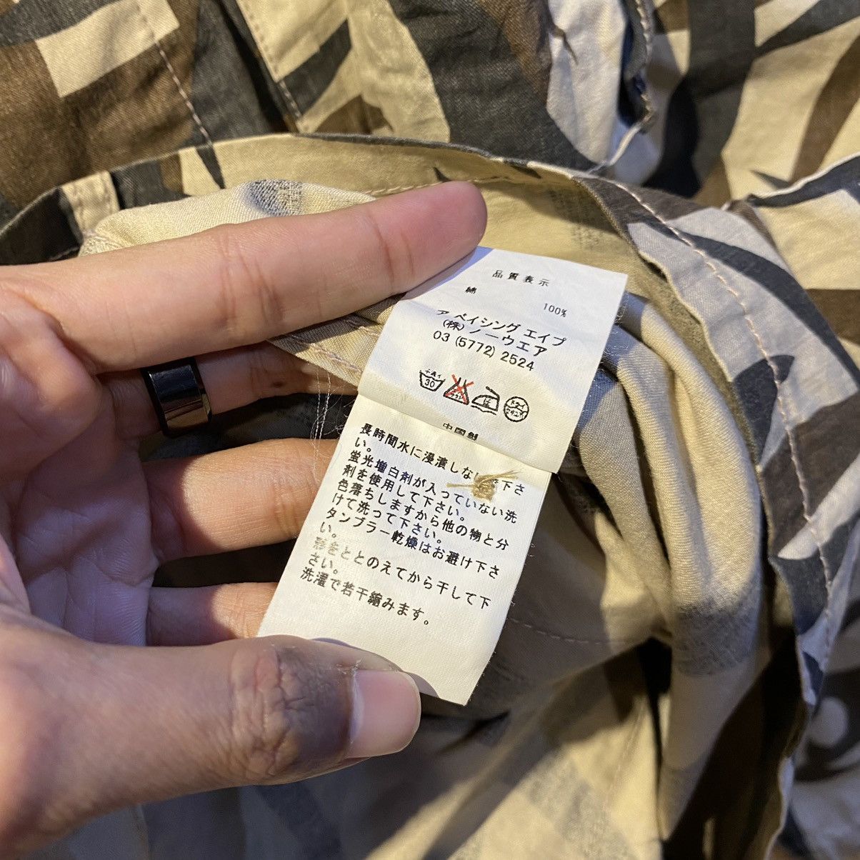 Bape × Vintage VINTAGE Bape Multi Pocket Tribal Camo Work Military Shirt Size US L / EU 52-54 / 3 - 15 Thumbnail