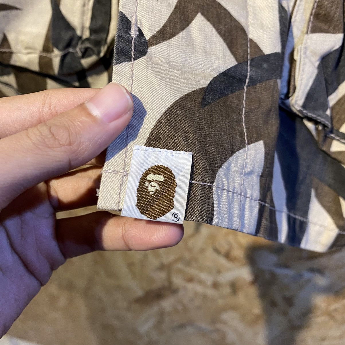 Bape × Vintage VINTAGE Bape Multi Pocket Tribal Camo Work Military Shirt Size US L / EU 52-54 / 3 - 10 Thumbnail