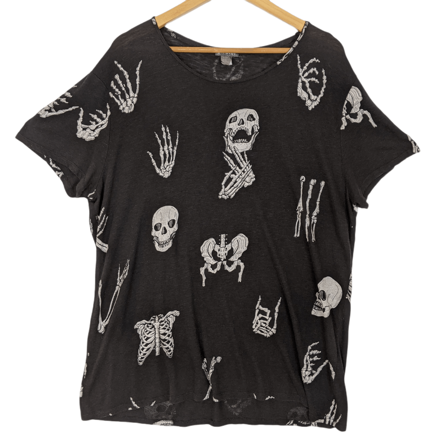 Divided DIVIDED H&M Skeleton Print All Over T-Shirt Size US XL / EU 56 / 4 - 2 Thumbnail
