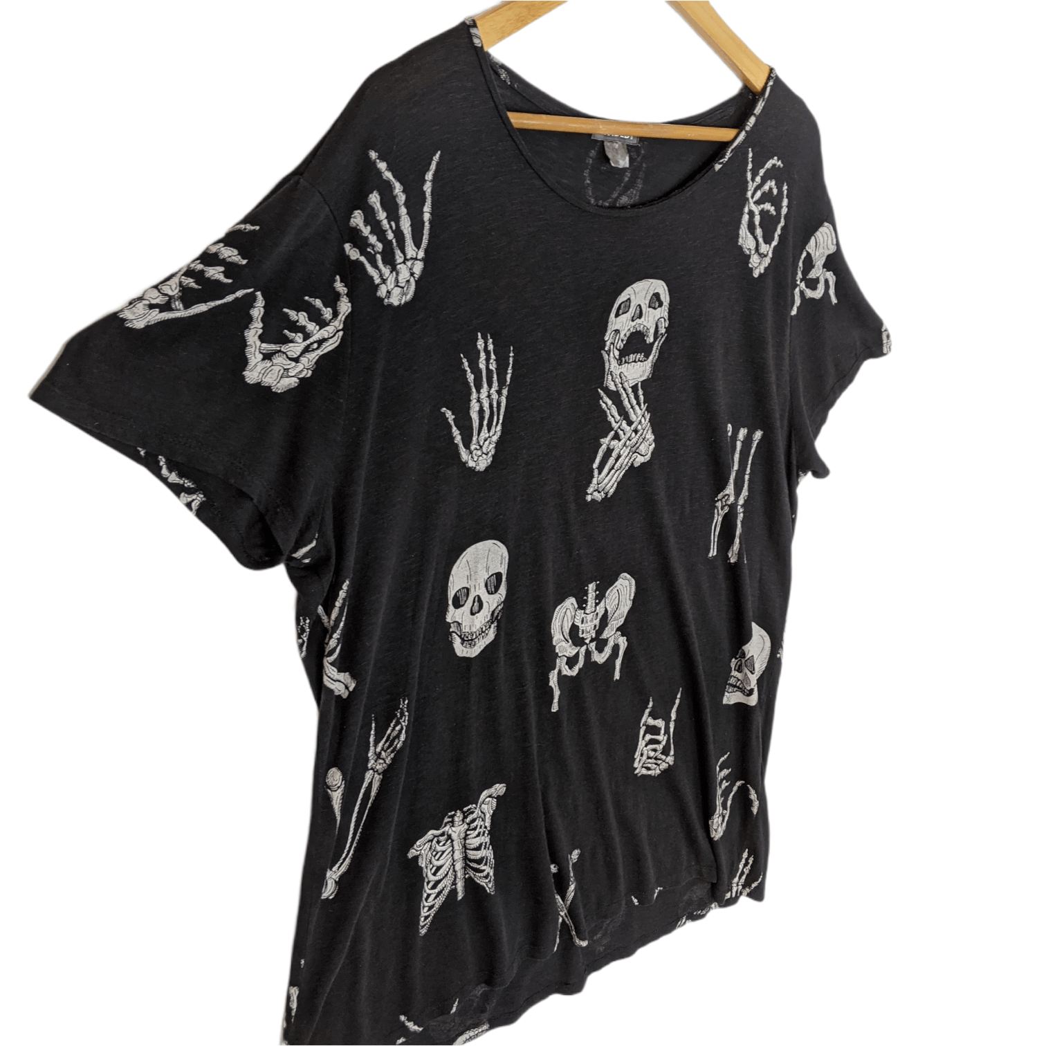 Divided DIVIDED H&M Skeleton Print All Over T-Shirt Size US XL / EU 56 / 4 - 3 Thumbnail