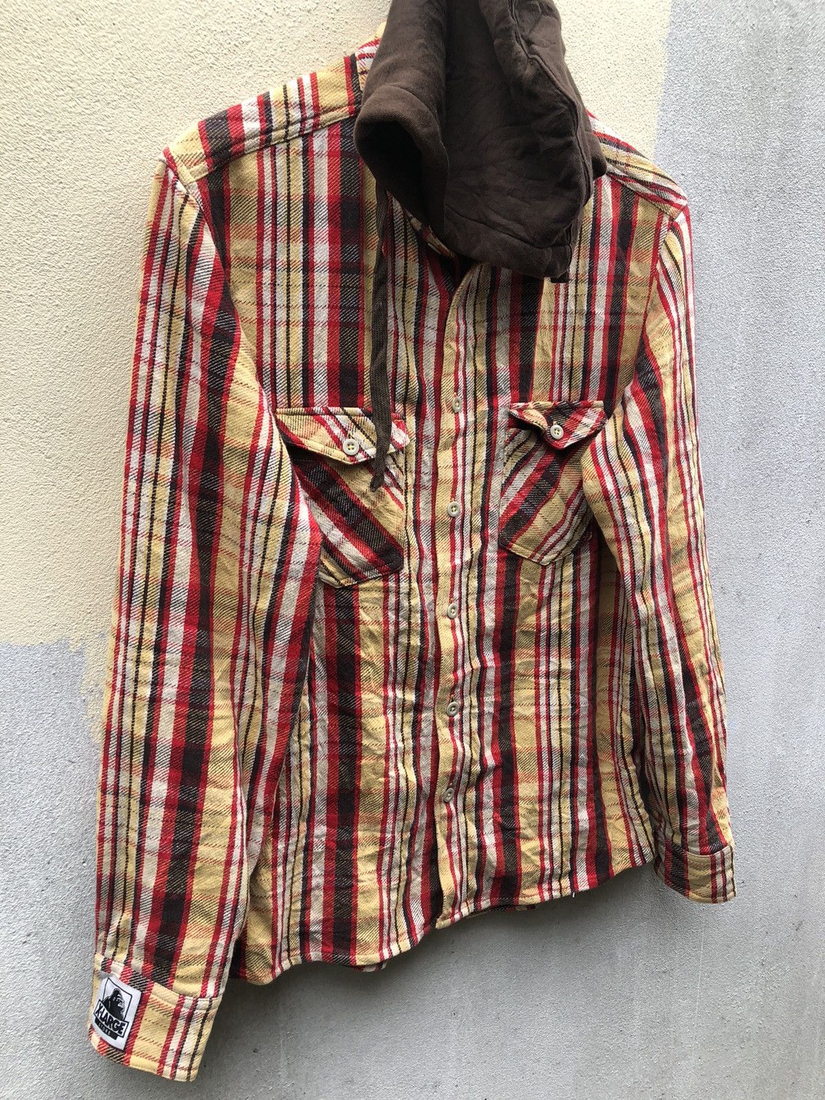 Striped Multicolor Flannel Shirt button hoodies