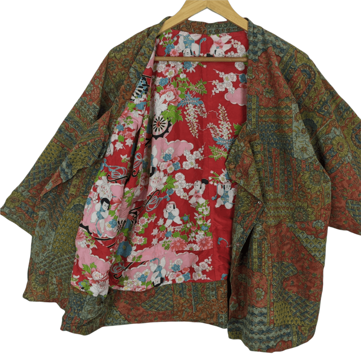 Japanese Brand JAPAN Vintage Monogram All Over Print Tailoring Kimono Size US M / EU 48-50 / 2 - 2 Thumbnail