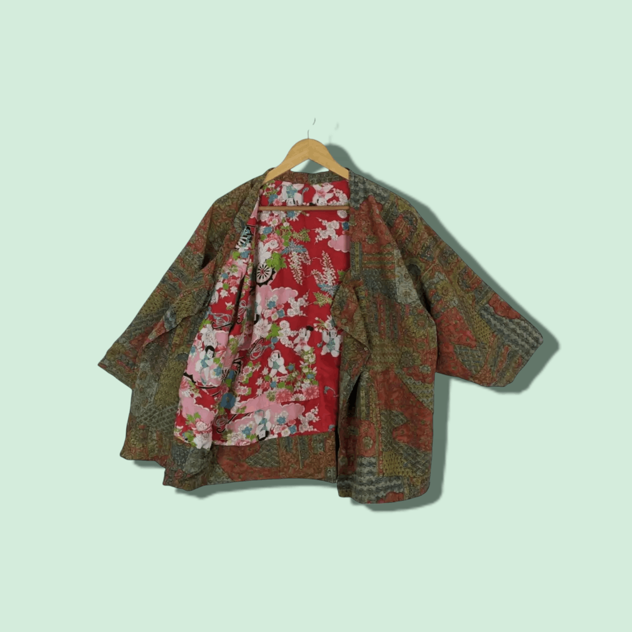 Japanese Brand JAPAN Vintage Monogram All Over Print Tailoring Kimono Size US M / EU 48-50 / 2 - 1 Thumbnail