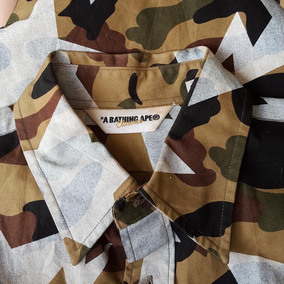 Bape 1st Camo Sta Pattern Button Up Shirt Size US M / EU 48-50 / 2 - 7 Thumbnail