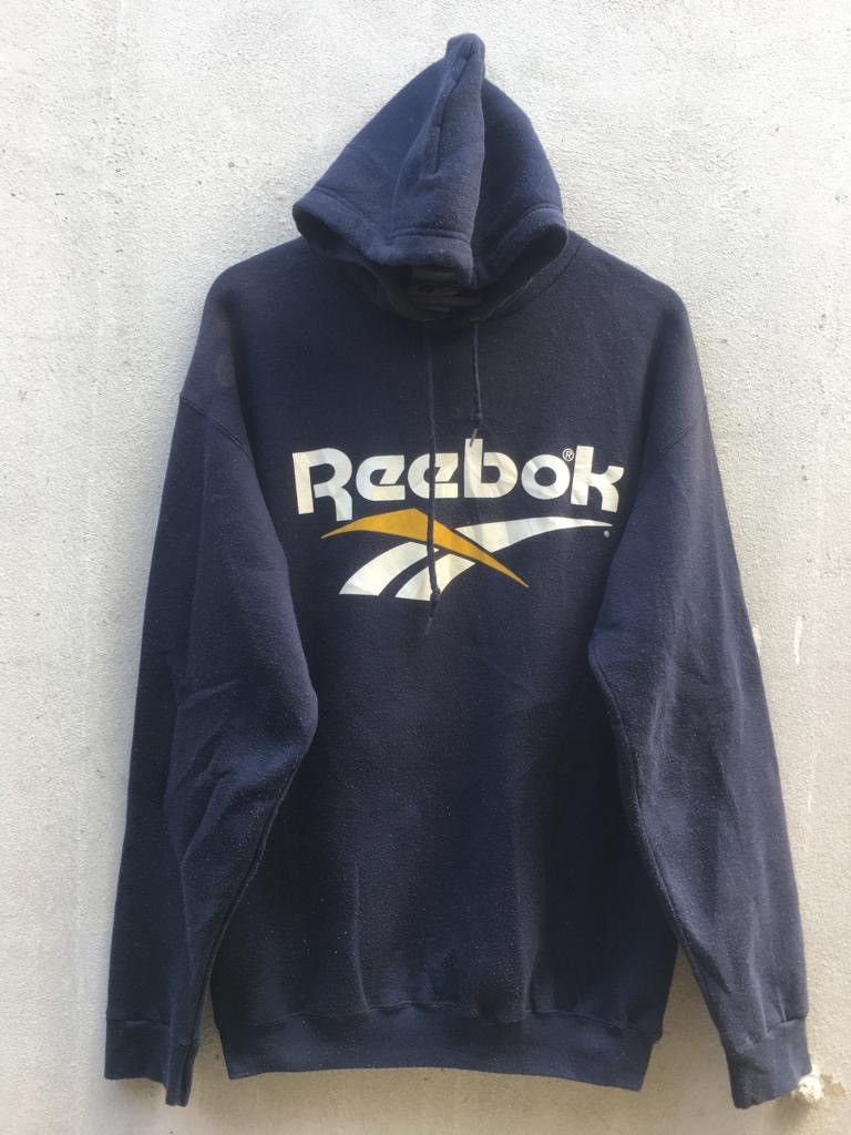 Reebok Reebok big logo Dark Blue Sweatshirt hoodies Size US L / EU 52-54 / 3 - 1 Thumbnail