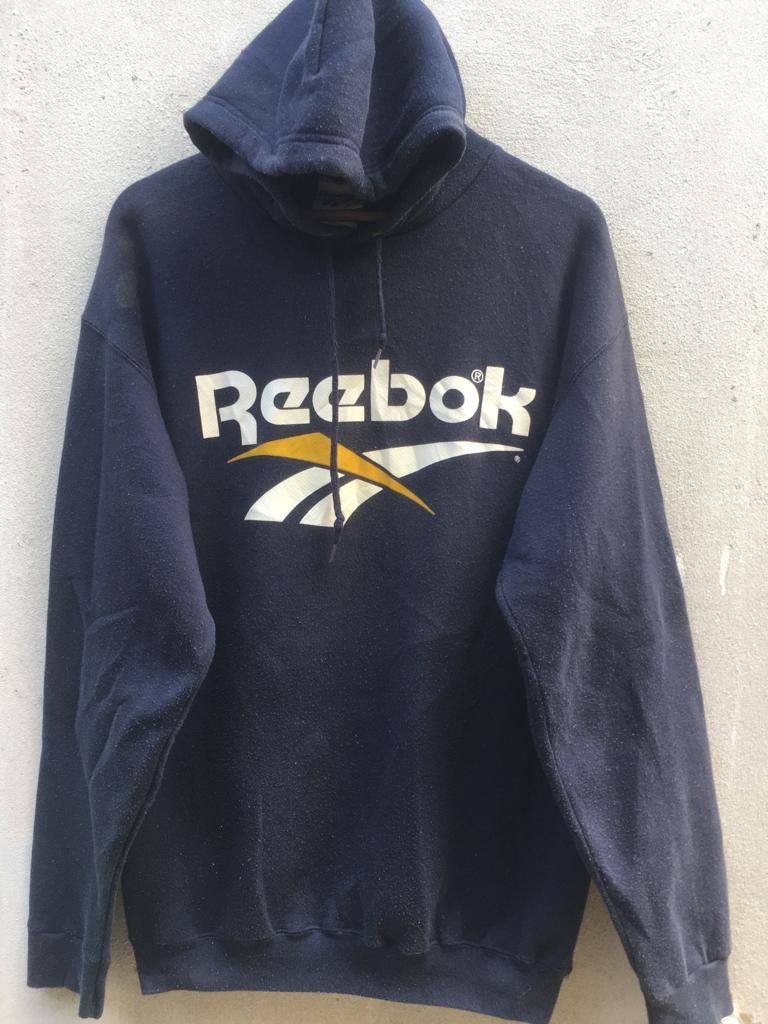 Reebok Reebok big logo Dark Blue Sweatshirt hoodies Size US L / EU 52-54 / 3 - 2 Thumbnail