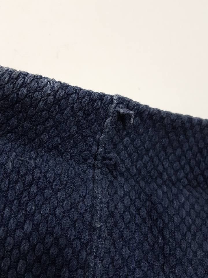 Indigo × Vintage INDIGO KENDO DOGI Hitoe Zashi Old Handmade Sashiko Stitches Size US M / EU 48-50 / 2 - 18 Thumbnail