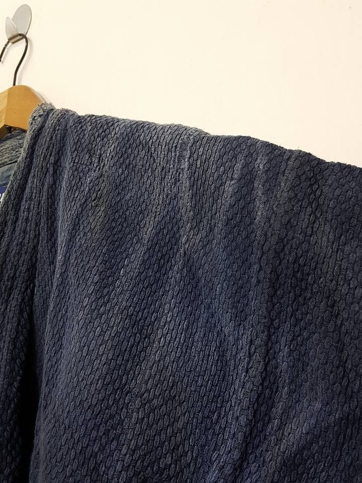 Indigo × Vintage INDIGO KENDO DOGI Hitoe Zashi Old Handmade Sashiko Stitches Size US M / EU 48-50 / 2 - 17 Thumbnail