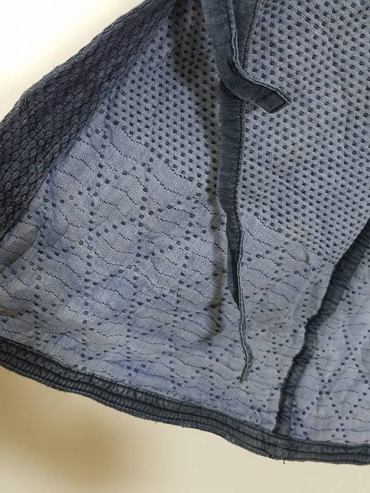 Indigo × Vintage INDIGO KENDO DOGI Hitoe Zashi Old Handmade Sashiko Stitches Size US M / EU 48-50 / 2 - 24 Thumbnail