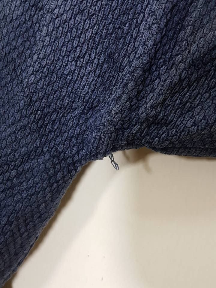 Indigo × Vintage INDIGO KENDO DOGI Hitoe Zashi Old Handmade Sashiko Stitches Size US M / EU 48-50 / 2 - 21 Thumbnail