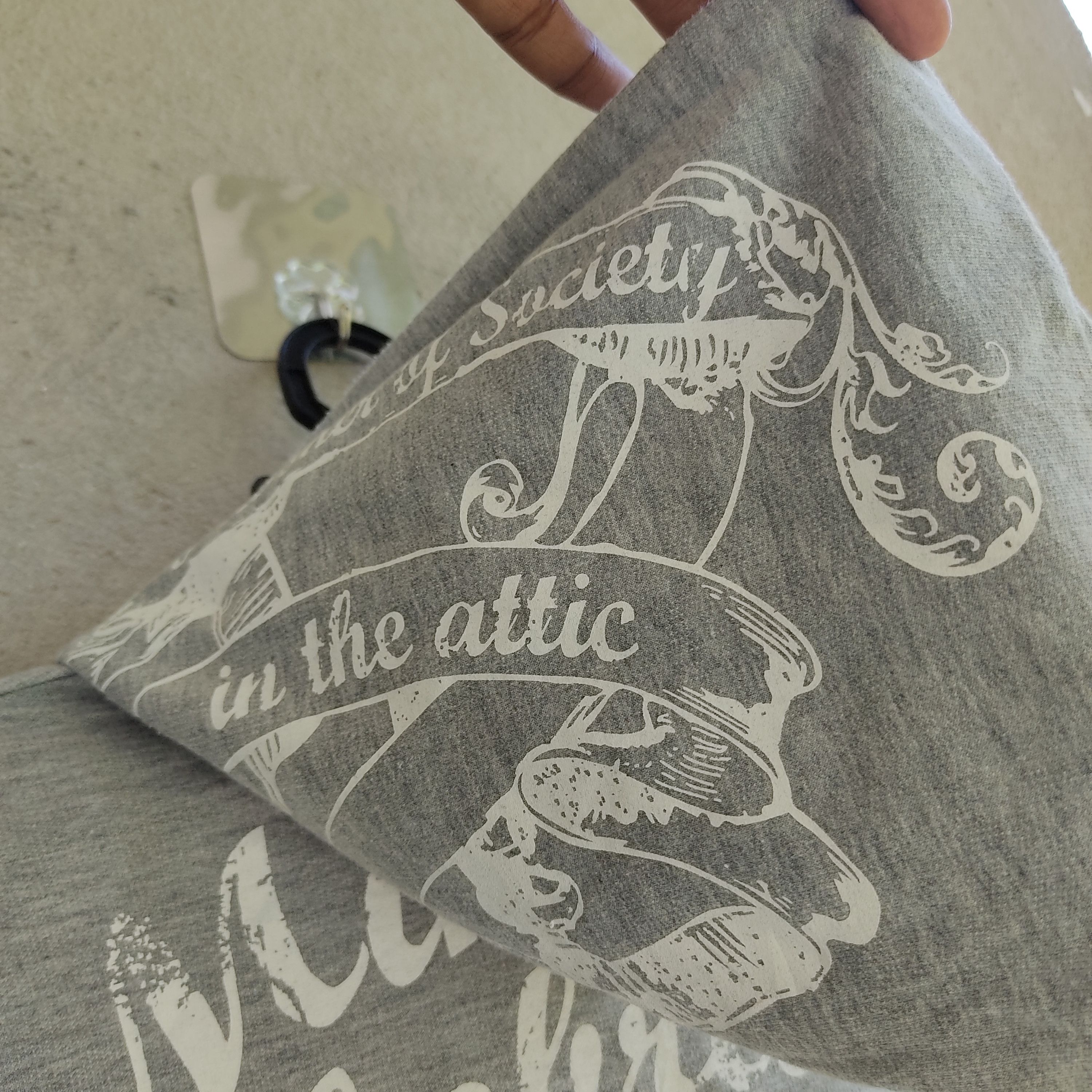 In The Attic × Japanese Brand In The Attic Mindless Celebration Big Print Gray Hoodie Size US S / EU 44-46 / 1 - 14 Thumbnail