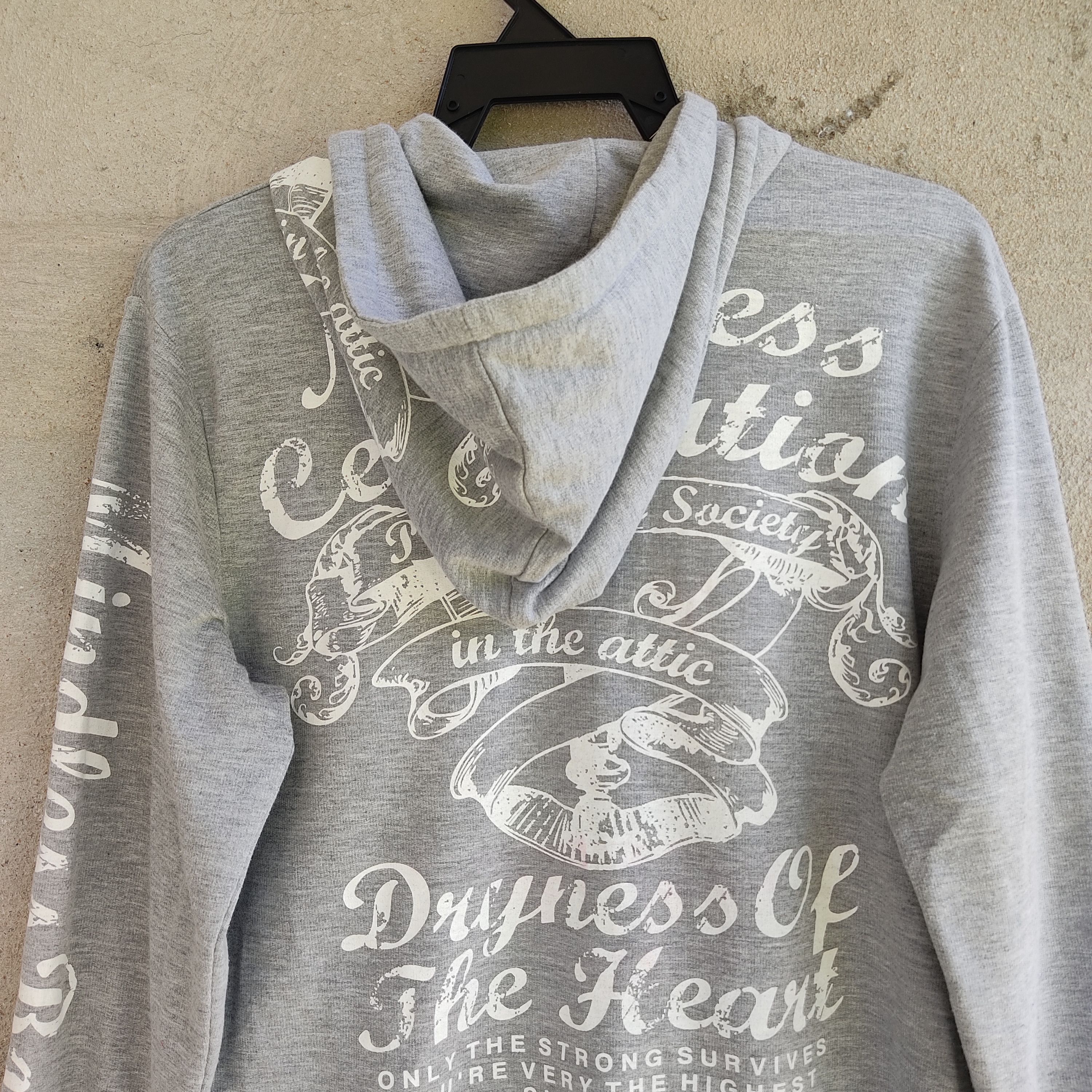 In The Attic × Japanese Brand In The Attic Mindless Celebration Big Print Gray Hoodie Size US S / EU 44-46 / 1 - 10 Thumbnail