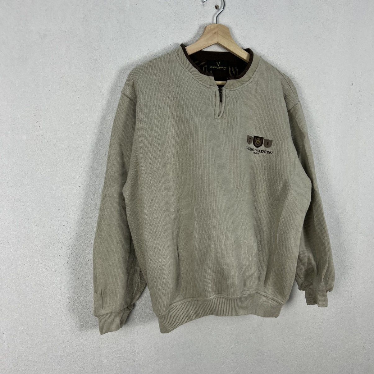 Japanese Brand VINTAGE CLAUDIO VALENTINO SWEATSHIRT Size US L / EU 52-54 / 3 - 2 Thumbnail