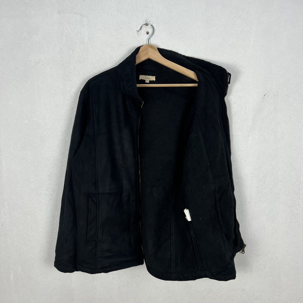 Japanese Brand UTILITY FLEECE JACKET BLACK SUFFESE Size US L / EU 52-54 / 3 - 10 Thumbnail