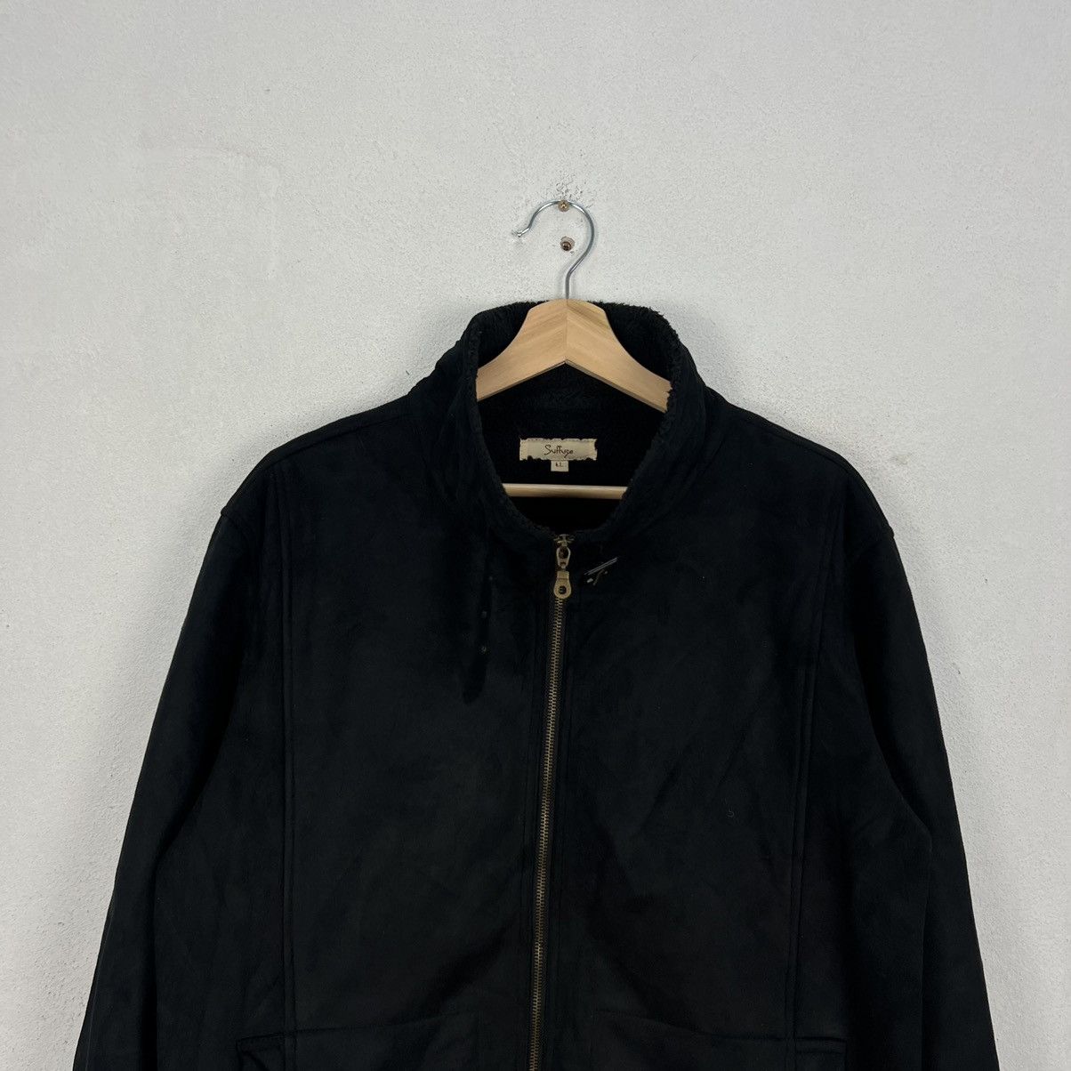 Japanese Brand UTILITY FLEECE JACKET BLACK SUFFESE Size US L / EU 52-54 / 3 - 3 Thumbnail