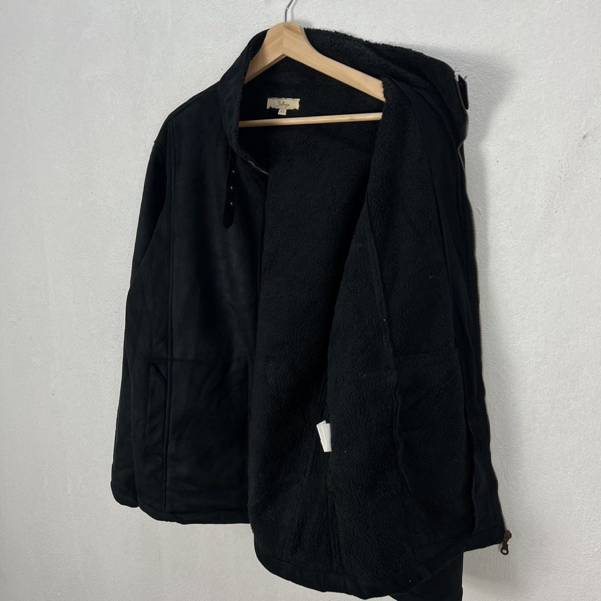 Japanese Brand UTILITY FLEECE JACKET BLACK SUFFESE Size US L / EU 52-54 / 3 - 11 Thumbnail