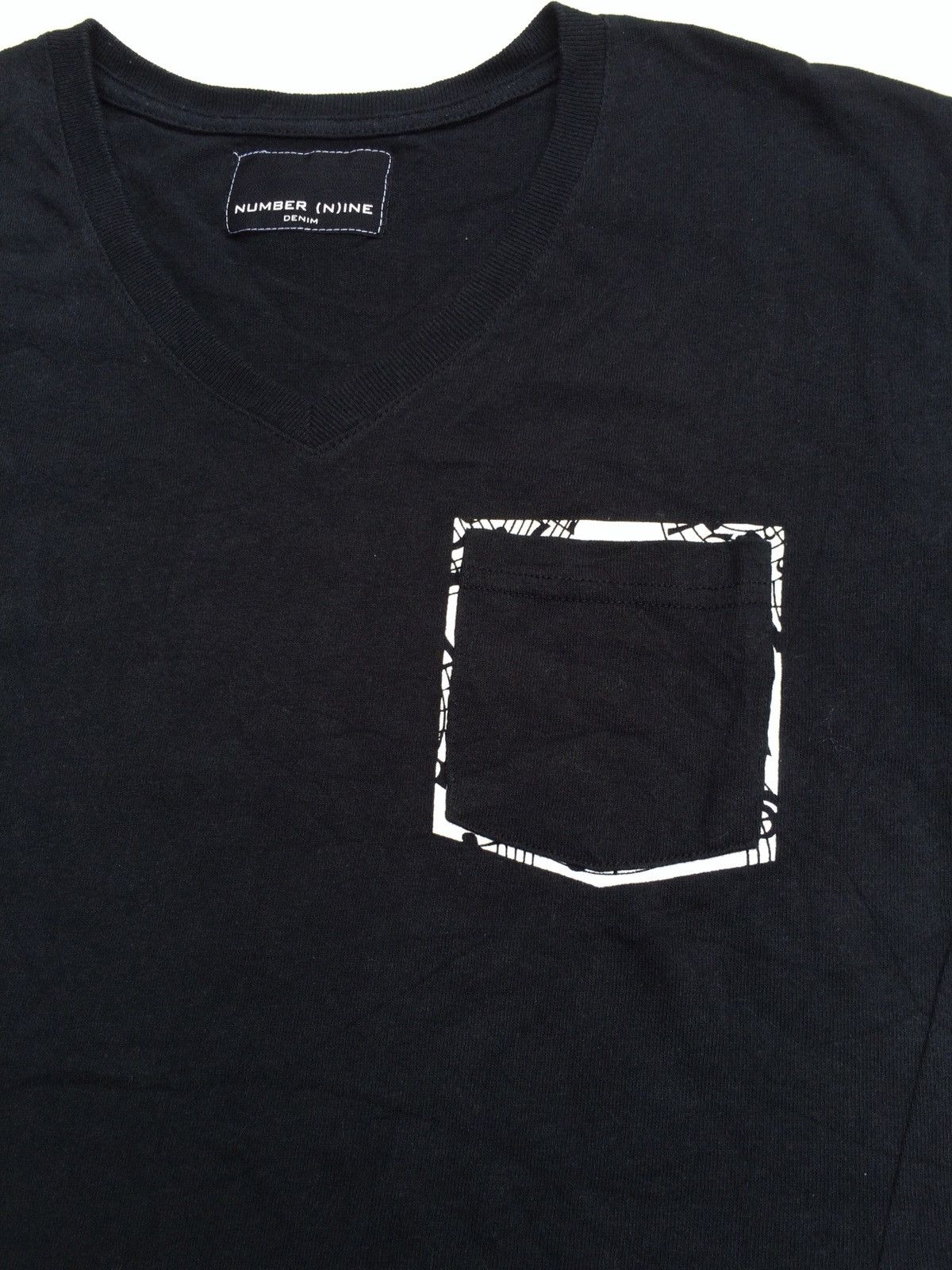 Number (N)ine Number (N)ine Denim Pocket Vneck Tshirt*SIZE ON TAG L FIT S Size US S / EU 44-46 / 1 - 2 Thumbnail
