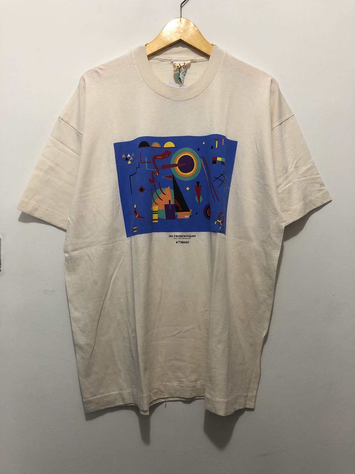 Vintage Vintage Les Transatlantiques Tobago T-Shirt Art Size US XL / EU 56 / 4 - 1 Thumbnail