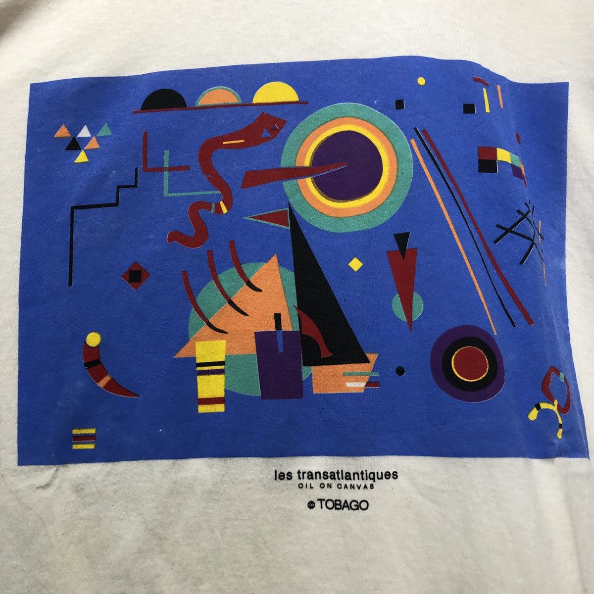 Vintage Vintage Les Transatlantiques Tobago T-Shirt Art Size US XL / EU 56 / 4 - 2 Thumbnail