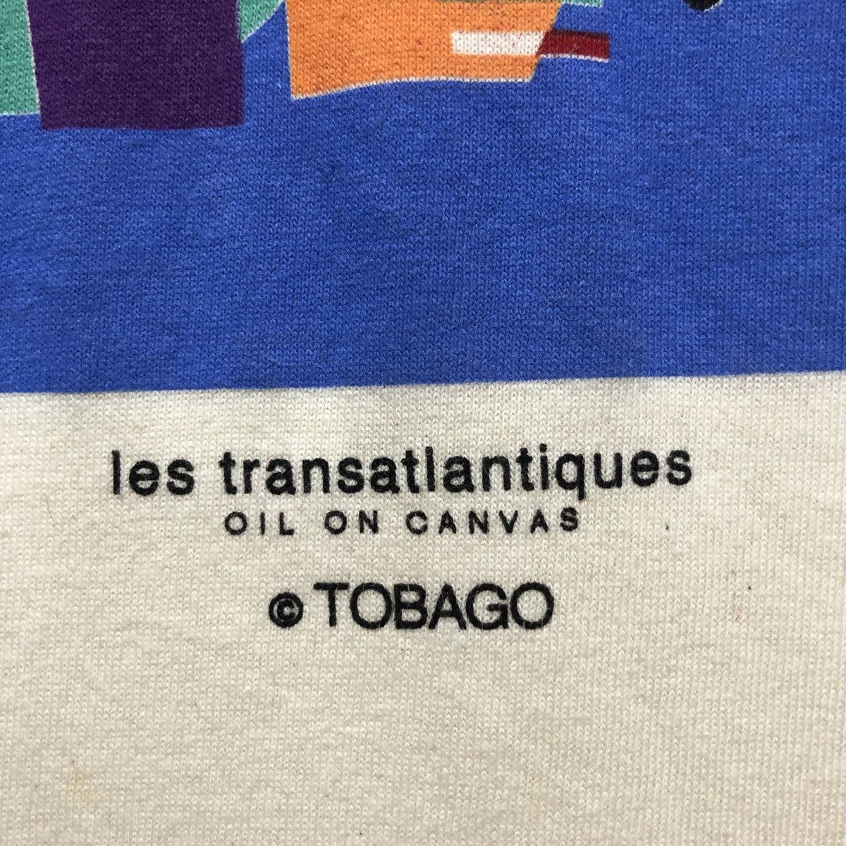 Vintage Vintage Les Transatlantiques Tobago T-Shirt Art Size US XL / EU 56 / 4 - 3 Thumbnail