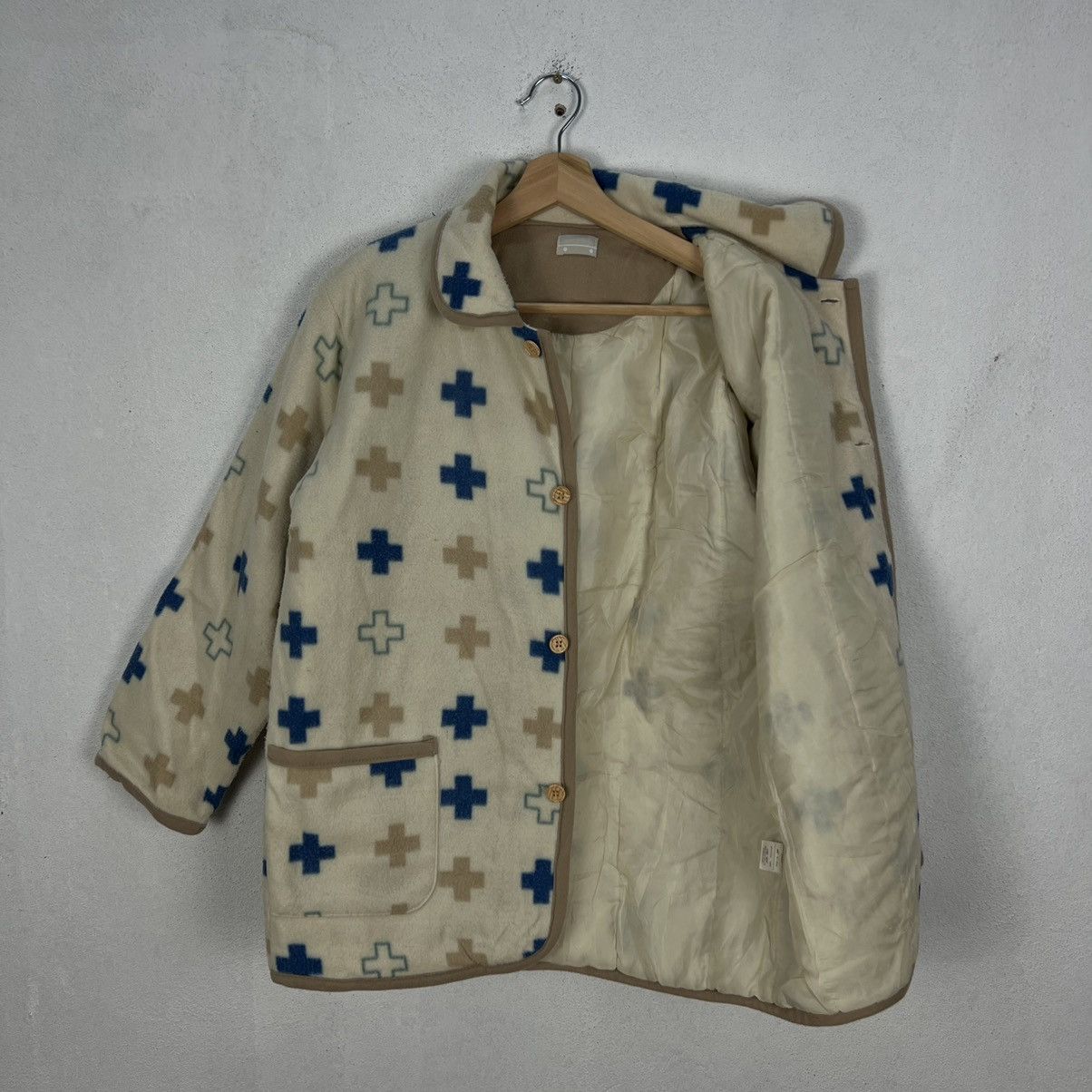 Japanese Brand VINTAGE BIRD INT,L COLTD PRINTED FLEECE BUTTON JACKET Size US M / EU 48-50 / 2 - 9 Thumbnail