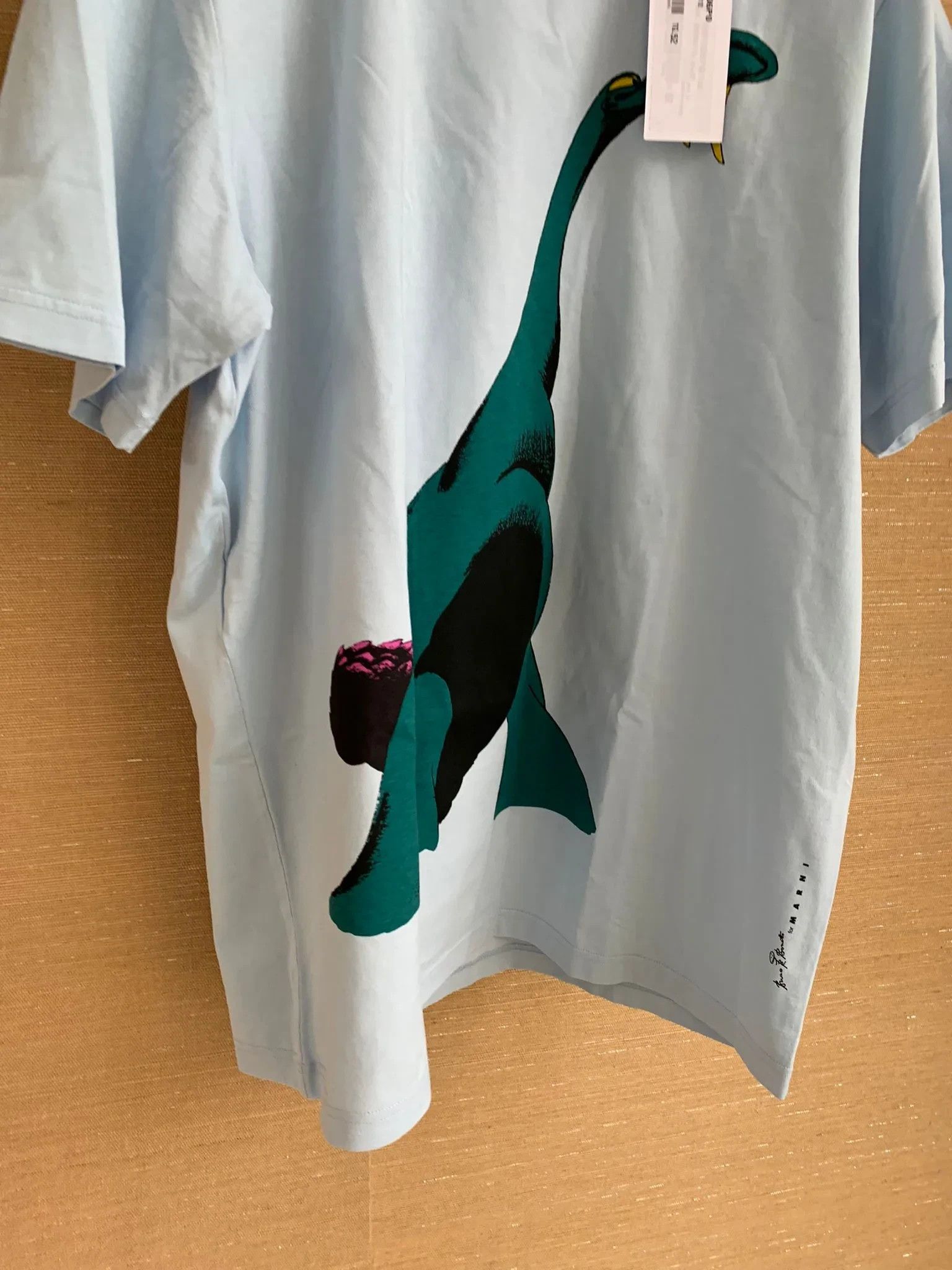 Marni Dinosaur Print Tee in Blue Size US S / EU 44-46 / 1 - 7 Thumbnail