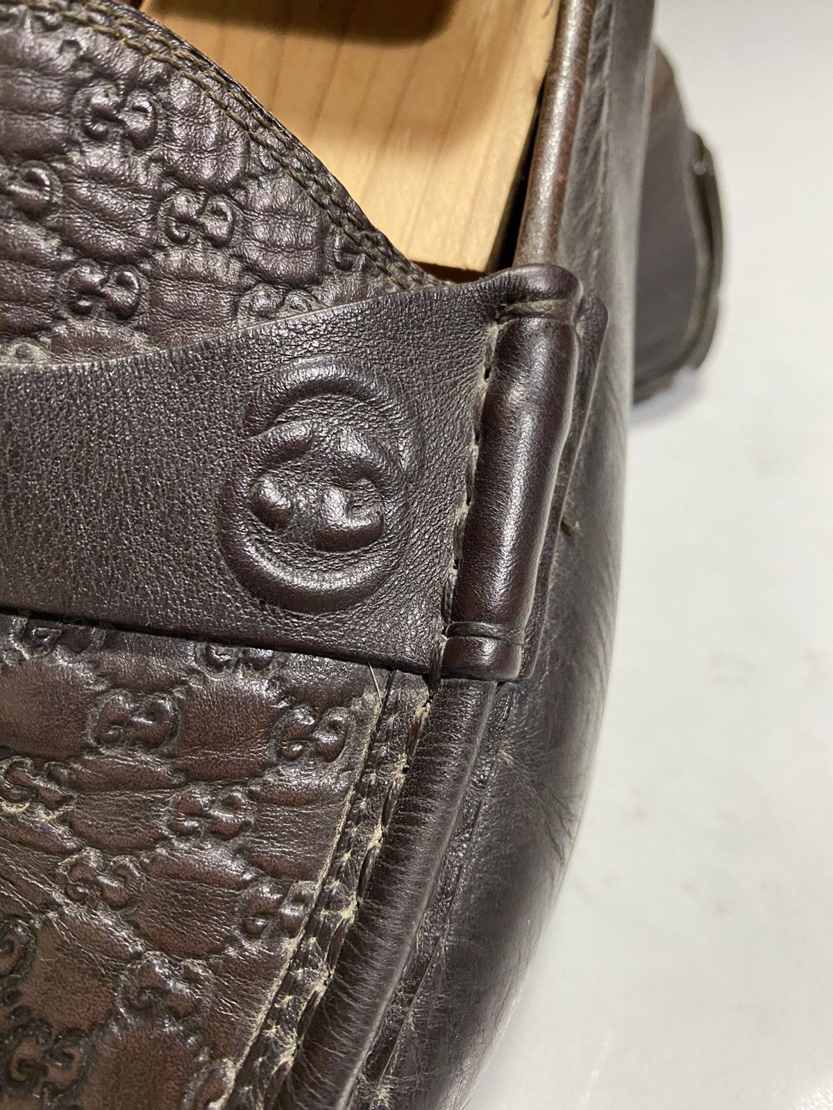 Gucci Guccisima gg logo leather loafers Size US 7 / EU 40 - 3 Thumbnail