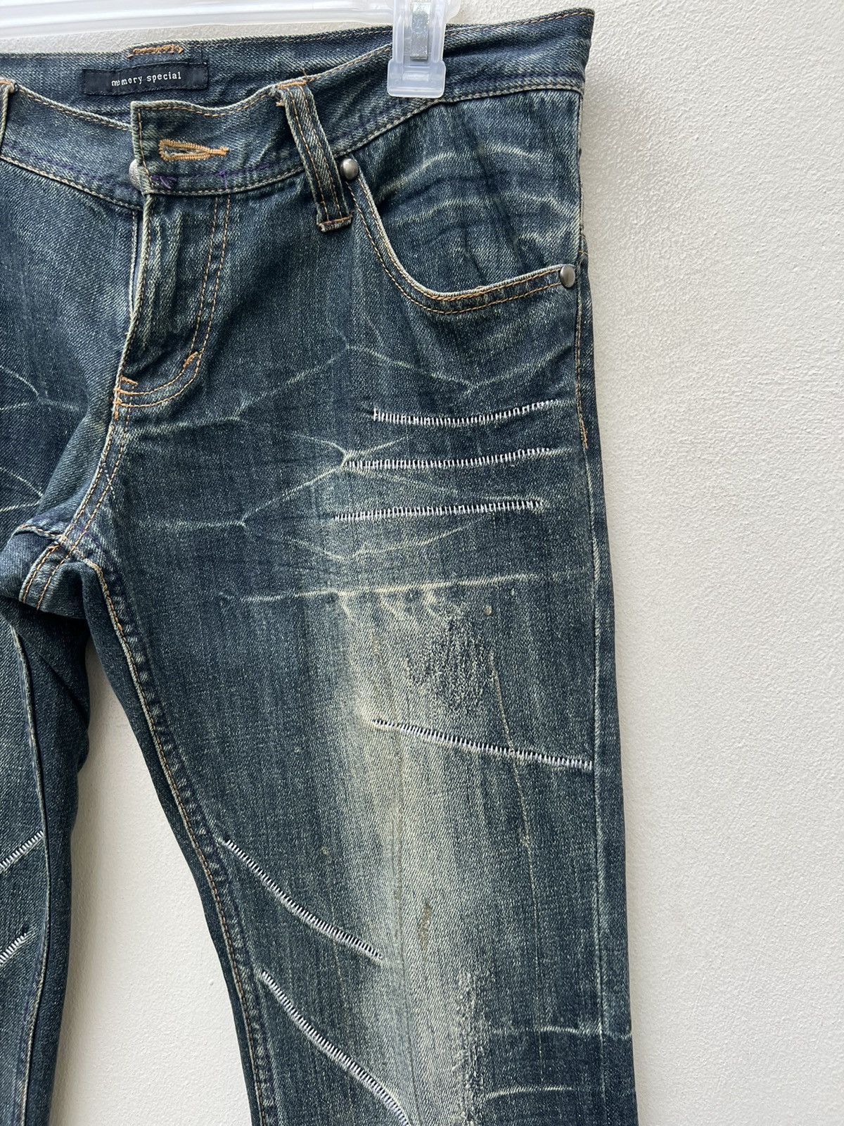 Vintage Flare Memory Special Japan Distress Painter Denim Jeans Size US 32 / EU 48 - 13 Thumbnail