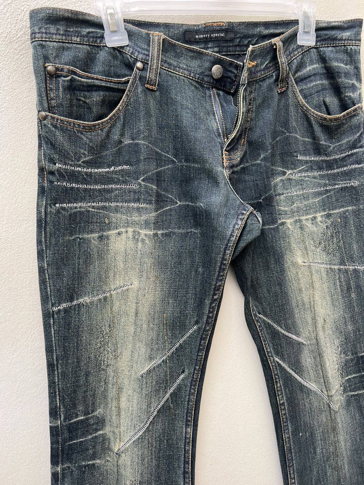 Vintage Flare Memory Special Japan Distress Painter Denim Jeans Size US 32 / EU 48 - 10 Thumbnail