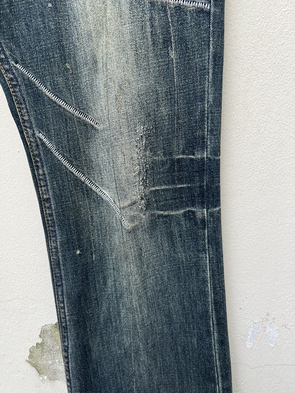 Vintage Flare Memory Special Japan Distress Painter Denim Jeans Size US 32 / EU 48 - 14 Thumbnail